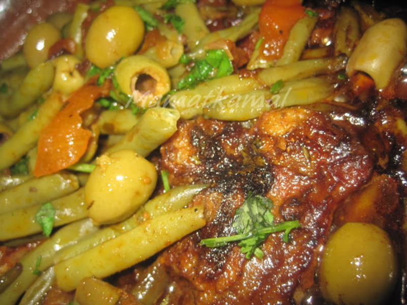 Moroccan Tagine of Mutton with Green Beans and Olives Recipe by mamatkamal CookEatShare